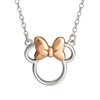 Disney Silver Rose Tone Minnie Mouse Necklace - F6750