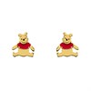 Disney Silver Gold Plated Winnie The Pooh Stud Earrings - F6759