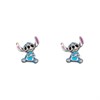 Disney Silver Stitch Blue Enamel Stud Earrings - F6762