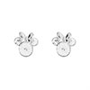 Disney Silver Minnie Crystal Birthstone Stud Earrings - April - F6778