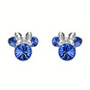 Disney Silver Minnie Blue Crystal Birthstone Stud Earrings - September - F6783