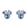 Disney Silver Minnie Blue Crystal Birthstone Stud Earrings - December - F6786