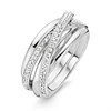 TI SENTO Silver Cubic Zirconia Wrap Ring - F6901