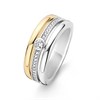 TI SENTO Gold Plated Silver Cubic Zirconia Stacking Ring - F6902