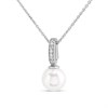 TI SENTO Silver 6760PW Simulated Pearl CZ Necklace - F69108