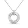 TI SENTO Silver 34055ZI/42 CZ Set Twist Necklet - F69116