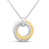 TI SENTO Gold Plated Silver 34055ZY/42 CZ Set Twist Necklet - F69117