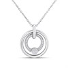 TI SENTO Silver 34056ZI/42  CZ Circles Necklet - F69118