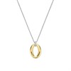 TI SENTO Gold Plated Silver 34091ZY/42 CZ Oval Necklace - F69141