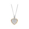 TI SENTO Gold Plated Silver Cubic Zirconia Heart Necklace - F6923
