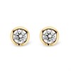 TI SENTO Gold Plated Silver Solitaire Stud Earrings - F6926