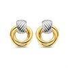 TI SENTO Gold Plated Silver Twist Hoop Earrings - F6935