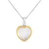 TI SENTO Silver Gold Plated 6807MW Mother Of Pearl  Heart Necklace - F6995