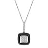 Fei Liu Silver And Black Ceramic Cubic Zirconia Necklace - F7107