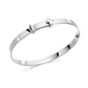 D For Diamond Silver Diamond Set Cross Expandable Baby Bangle - F7301