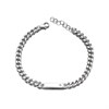 D For Diamond Silver Diamond Set Children's ID Bracelet - F7307