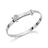 D For Diamond Silver Angel Baby Bangle - F7310