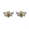 D For Diamond Silver Resin Bee Stud Earrings - F7317