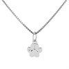 D For Diamond Silver Diamond Paw Print Children's Necklace - F7328