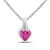D4D Silver Diamond July Birth Crystal Necklace - F7343