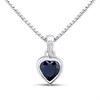 D4D Silver Diamond Sept Birth Crystal Necklace - F7345