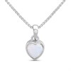 D4D Silver Diamond October Birth Crystal Necklace - F7346