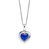 D4D Silver Diamond Mood Stone Heart Necklace - F7351