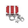Tingle SCH125 Silver Red Enamel Suitcase Charm - F8124
