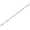Silver 2mm Wide Diamond Cut Curb Chain With Rondels - 18in - F8804