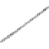 Silver 4mm Wide Singapore Chain - 18in - F8872