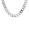 Silver 10mm Wide Curb Chain - 20in - F9123