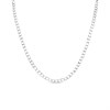 Silver 4mm Wide Diamond Cut Curb Chain - 20in - F9129