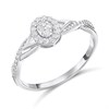 Silver Lab Grown Diamond Oval Cluster Ring - F9706