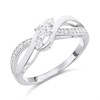 Silver Lab Grown Diamond Ring-37pts - F9712