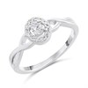 Silver Oval Lab Grown Diamond Halo Ring-20pts - F9718