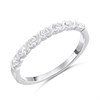 Silver Lab Grown Diamond Kiss Eternity Ring - F9723