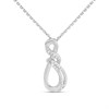 Silver 1/10ct Lab Grown Diamond Necklace - F9804