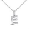 Silver Lab Grown Diamond Initial Necklace- E - F9825