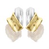 9ct Two Colour Gold Twist Stud Earrings - 10mm - G01107