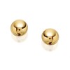 9ct Gold Button Ball Stud Earrings - 4mm - G0110