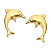 9ct Gold Mini Dolphin Stud Earrings - 10mm - G0148