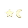 9ct Gold Moon And Star Stud Earrings - 5mm - G0166