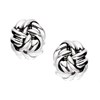 9ct White Gold Knot Earrings - 4mm - G0217