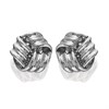 9ct White Gold Knot Stud Earrings - 8mm - G0252