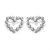 9ct White Gold Heart Stud Earrings - 6mm - G0261