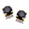 9ct Gold Sapphire Solitaire Earrings - 3mm - G0263