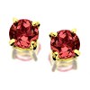 9ct Gold Garnet Solitaire Earrings - 3mm - G0271