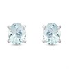 9ct White Gold Aquamarine Stud Earrings - G0279
