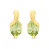 9ct Gold Swirl Peridot Stud Earrings - G0294