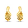 9ct Gold Swirl Citrine Stud Earrings - G0295